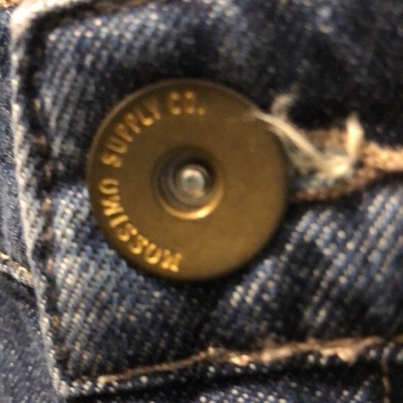 Mossimo supply co distressed denim mini skirt with raw hem size 9 - Picture 5 of 5